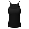 thumbnail image 4 of NIEWTR Tank Tops with Built in Bras for Women Sports Cute Workout Plus Size Camisoles Spaghetti Strap Under Clothes（Black,S), 4 of 5