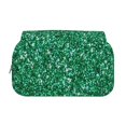 thumbnail image 2 of Hirioo Green Glitter for Large Grid Mesh Pencil Case with Zipper Stationery Organizer Case, 2 of 7