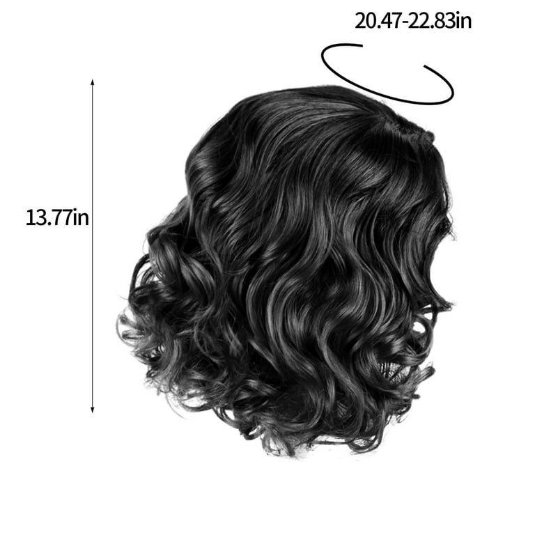 Jacenvly New Years Eve Party Supplies Clearance Wigs Wig for Women Shoulder Length Curly Wave Hair Wigs for Women Wine Red Side Part Hair Line Party
