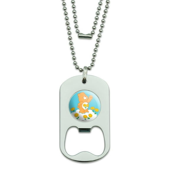 Care Bears Friend Bear Military Dog Tag Bottle Opener Pendant