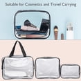 thumbnail image 1 of 3x Estuche de maquillaje impermeable portátil de viaje transparente Negro Colcomx Bolsa de mano transparente, 1 of 8