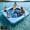 Blue, variant on TULILLO 8ft Water Hammock Floats for Adults, Floating Hammock for Lake, Round Float Ring Inflatable Dock Platform with Mesh, Water Raft Island for Party, Blue