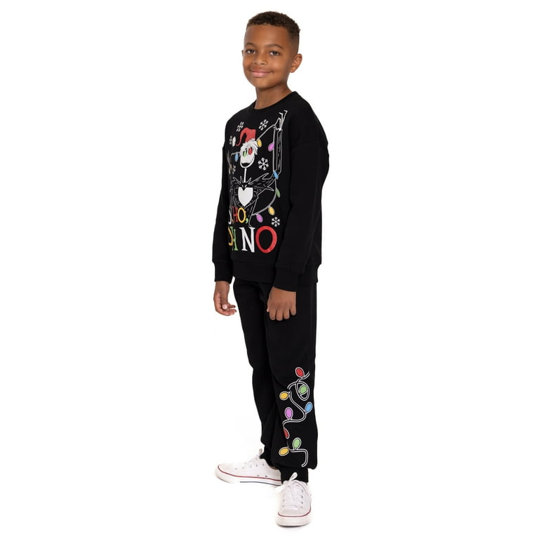 Nightmare Before Christmas Boys Holiday Sweatshirt and Joggers Set 2 Piece Sizes 4 18