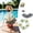 Floral Black, variant on Summer Swim Themed Porch Goose with Sunglasses Swim Ring Hat, Durable Polyester Beach Style Lawn Goose Outfit for Yard Patio Holiday Decor