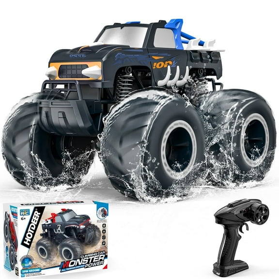 LOHEER 1:16 Remote Control Cars , Waterproof 4WD RC Monster Truck Toys Gifts for Kids Adults