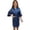 A-Navy425, variant on WhouRiu Big Girls Outfit Set Long Sleeve Relaxed Satin Robe Kids Silk Birthday Wedding Party Spa Outfits,1-Piece Black,Size 11-12 Y