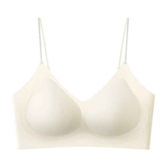 LIaqionyy Women's Bra Wireless Bralette with Adjustable Spaghetti Straps Comfortable Breathable Everyday Bras