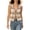#0042-Khaki, variant on Womens Tops V Neck Sleeveless Cropped Knit Vest Striped Hollow Out Tie Front Plain Sleeveless Tops for Women Cropped Relaxed Fit Boho Daily Wear Breathable Boho Tops for Women