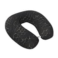 thumbnail image 2 of U-Shaped Pillow 11.8×9.8in With Pillow Core Comfortable Soft Invisible Zipper For Daily Travel Driving Office Snake Skin Print Style Darkgray_3, 2 of 8