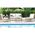thumbnail image 2 of Elle Decor Mirabelle Outdoor Armless Lounge Chair in White and French Gold, 2 of 6