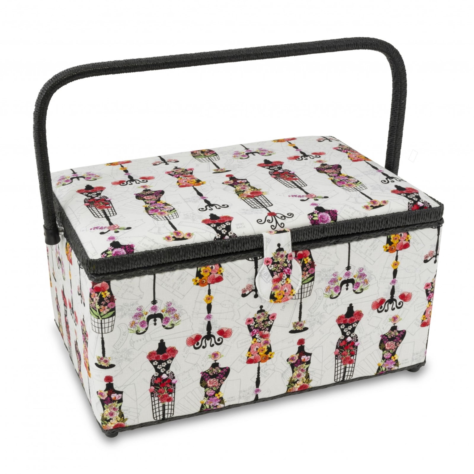 Dritz Dress Forms Themed XL Rectangular Sewing Basket