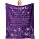 thumbnail image 1 of LHSHID 100th Birthday Gifts for Women 100th Birthday Decorations Blanket Best Gifts for 100 Year Old Woman Happy Birthday Gifts for Mom/Wife/Grandma/Friends Turning 100 Gift Blanket 60"x80", 1 of 7