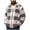 Khaki, variant on qucoqpe Winter Plaid Jackets for Men Trendy Plushy Fleece Full Zip Hooded Coat with Pockets