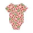 thumbnail image 2 of Daiia Strawberries Printed Unisex-Baby Short Sleeve Onesies Bodysuits Baby Climbing Clothes Soft and Comfortable Romper with Expandable Shoulder Design-3 Months, 2 of 8