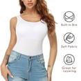 thumbnail image 3 of FITVALEN Tank Tops for Women Basic Camisole with Built in Bra Casual Wide Strap Sleeveless Layer Top, 3 of 7