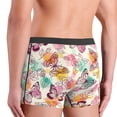 thumbnail image 4 of Men's Boxer Briefs, Butterflies and Roses Soft Comfy Mens Underwear Boxer Briefs Breathable With Widen Waist, 4 of 7
