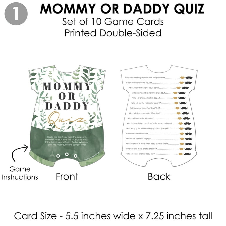 Big Dot of Happiness Boho Botanical Baby - 4 Greenery Baby Shower Games - 10 Cards Each - Gamerific Bundle