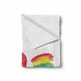 thumbnail image 2 of Pride Soft Flannel Fleece Throw Blanket, Display of I Love Pride Theme with Watercolor Heart Rainbow Flag Grunge, Cozy Plush for Indoor and Outdoor Use, 50" x 70", Multicolor, by Ambesonne, 2 of 6