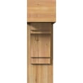 thumbnail image 2 of Ekena Millwork 8"W x 20"D x 24"H Merced Block Rough Sawn Bracket w/ Offset Brace, Western Red Cedar, 2 of 25