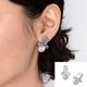 thumbnail image 2 of Pendientes perforados con forma de clip personalizados, regalos de joyería para mujeres y niñas, 2 of 5