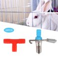 thumbnail image 4 of Water Feeder Double Spring  Drinking Fountain With 20pcs Tee Water Pipe And 40pcs Spring For  For Pet Red 3 Way, 4 of 8