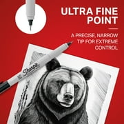 Sharpie Permanent Markers, Ultra Fine Point, Black, 12 Count