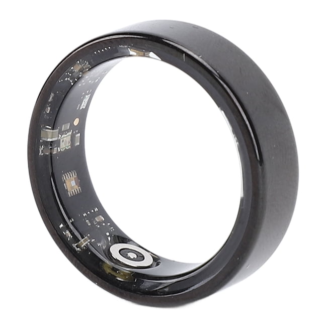 Smart Ring Black Lightweight Temperature Sleep Tracking Step Counter Smart Health Ring for Daily Use