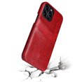 thumbnail image 5 of Nalacover Case for iPhone 14 Pro, Vintage Oil Wax Pattern PU Leather Back Card Slots Holder Cover Rugged PC Anti-Scratches Shockproof Protective Slim Fit Lightweight Case,Red, 5 of 5