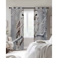 thumbnail image 4 of Winter Owl Blackout Curtains for Bedroom Living Room Darkening Curtains 84 Inch Length 2 Panels Set Country Birds Animal Tree Branches Snow Window Curtain Window Treatment Grommet Drapes 42"x84", 4 of 9