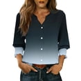 thumbnail image 3 of TaTaai Women's Fashion Spring And Summer Button Up Cardigan 3/4 Quarter Sleeve Jacket V-neck Top/shirt Gift, 3 of 7
