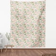 thumbnail image 4 of Ambesonne Forest Fabric by the Yard Upholstery, Rose Illustration Print Art, 5 Yards, Pale Olive Green Eggshell, 4 of 5