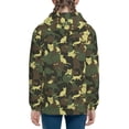 thumbnail image 4 of Hoodies for Teen Girls Boys - Cool Cat Green Camouflage Warm Boys' Fashion Zip Up Hoodies & Sweatshirts, Boys Girls Kids Clothes Size 18-20 Youth Pullover with Kangaroo Pocket, 4 of 5