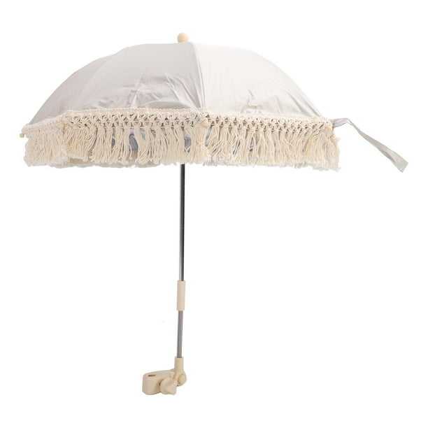 Sombrilla Para Exteriores Con Borlas Para Bebé, Sombrilla Con Flecos De Tela Oxford Con Protección Solar Para Cochecito De Bebé, Uso En Playa Y Jardín