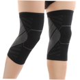 thumbnail image 3 of Elastic Breathable Knee Pads Durable for Football Compression Brace for Men Black, 3 of 5