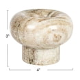thumbnail image 2 of Bloomingville Small Round Marble Tealight Holder, Beige, 2 of 5