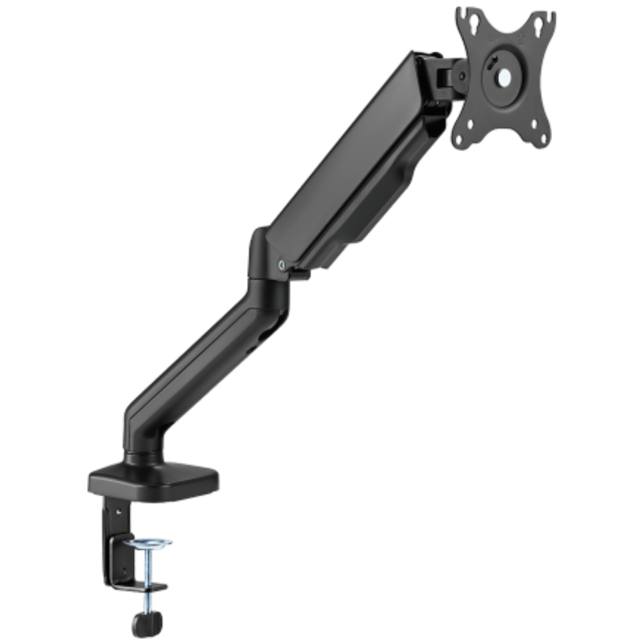 AnthroDesk Support de Bureau pour Moniteur LCD Simple, Modèle à Ressort à Gaz de Luxe