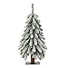 thumbnail image 3 of Haute Decor Lightly Flocked Alpine Tree with Real Wood Pole - Pre-Lit with Warm White Battery Operated LED Lights with Timer (2-Foot), 3 of 4