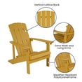 thumbnail image 3 of Lancaster Home Star and Moon Fire Pit with Mesh Cover & 4 Poly Resin Adirondack Chairs Yellow, 3 of 5