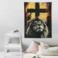 thumbnail image 4 of NJSTORE Lion Motivational Canvas Wall Art Christian Cross Lion Wall Decor Jesus Lion Of Judah Pictures Prints Inspirational Scripture Gifts Home Framed Artwork For Living Room Bedroom Bathroom, 4 of 7