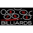 thumbnail image 1 of Billiards With Logo 1 LED Neon Sign 13 x 24 - inches, Black Square Cut Acrylic Backing, with Dimmer - Bright and Premium built indoor LED Neon Sign for wall décor, arcarde, and storefront., 1 of 7