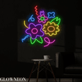 thumbnail image 3 of Glowneon Colorful Flowers Neon Sign, Flower Led Sign, Flower Gifts, 3 of 5