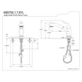 thumbnail image 5 of Kingston Brass KB5707YL Yosemite Single-Handle 1-or-3 Hole Pull-Out Sprayer Kitchen Faucet in Brushed Brass, 5 of 7
