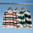 thumbnail image 7 of XinLfly Hoodies for Kids Classic Striped Color Block Crew Neck Long Sleeve Shirt Casual Loose Pullover Tops Sweater Sweatshirt,C,C 13-14, 7 of 7