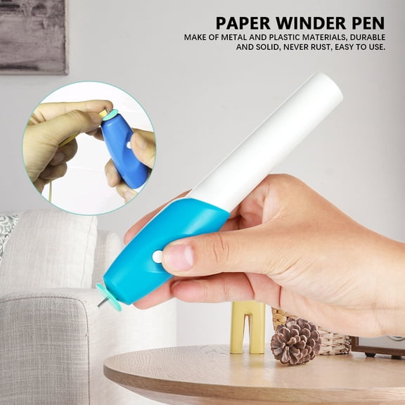 Zerodis Curling Paper Pen, Paper Winder Pen, Electric Slotted Paper Crafts Quilling Tool Origami Winder Steel Curling Pen