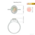 thumbnail image 5 of Angara Natural Opal Ring - Prong-Set Oval 1.1 ct Opal Halo Ring with Diamonds in Platinum for Women | October Birthstone Jewelry (Ring Size = 10.5), 5 of 9