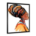 thumbnail image 2 of Designart 'Afro American Woman with Turban I' Modern Framed Art Print, 2 of 4
