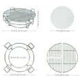 thumbnail image 3 of Sunnydaze Stainless Steel Half Moon Cooking Grate System for 15" Kamado Charcoal Grill, 3 of 10