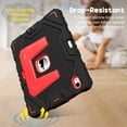 thumbnail image 3 of Fintie Rugged Case for iPad (A16) 11th Generation 11 Inch (2025), iPad 10th Generation 10.9 Inch (2022) - Heavy Duty Shockproof Kid-Friendly Protective Cover, Built-in Kickstand, Black/Red, 3 of 10