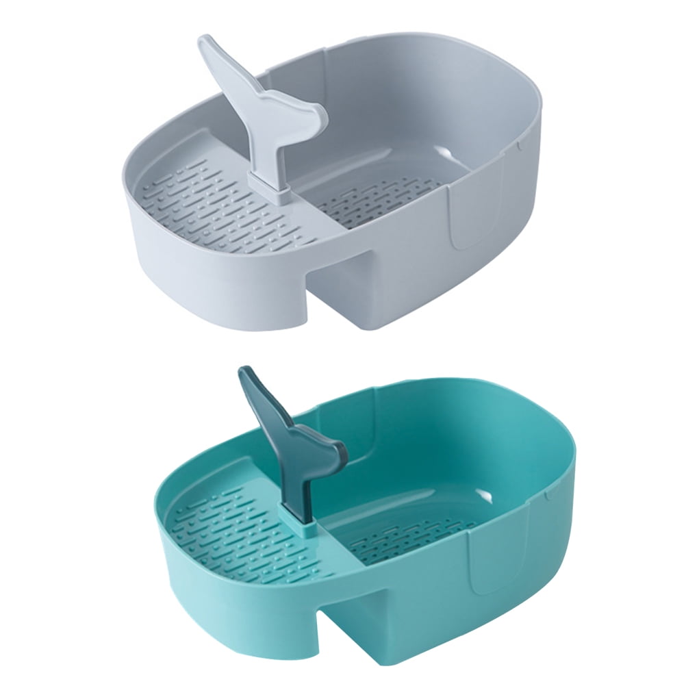 2 Pcs Kitchen Sink Baskets Plastic Draining Baskets Practical Drain