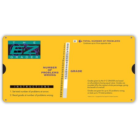 UPC: 0789328700006 | E-Z Grader Large Print Slide Chart  10  x 5   Yellow